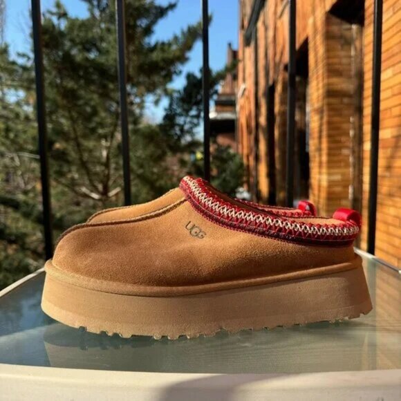 UGG Tazz Chestnut Platform Mule Clog Slipper - Picture 4 of 9